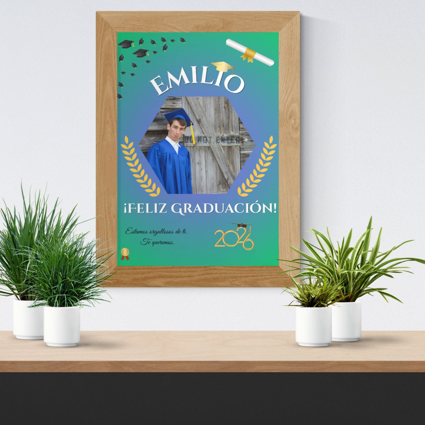 Lámina A4 Personalizada Graduación — Nombre + Foto | Regalo Fin de Curso