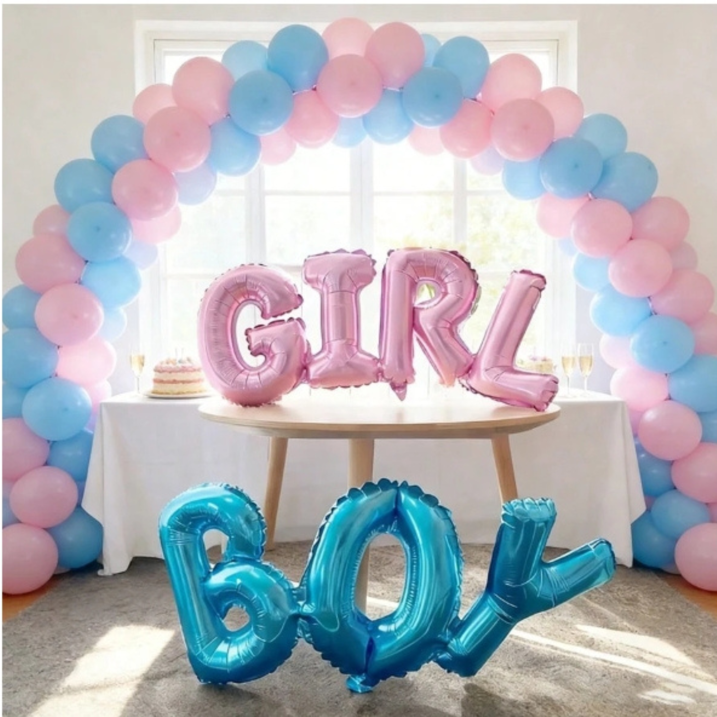 Pack Globos BOY & GIRL | 2 Globos Gigantes | Decoración Gender Reveal & Baby Shower