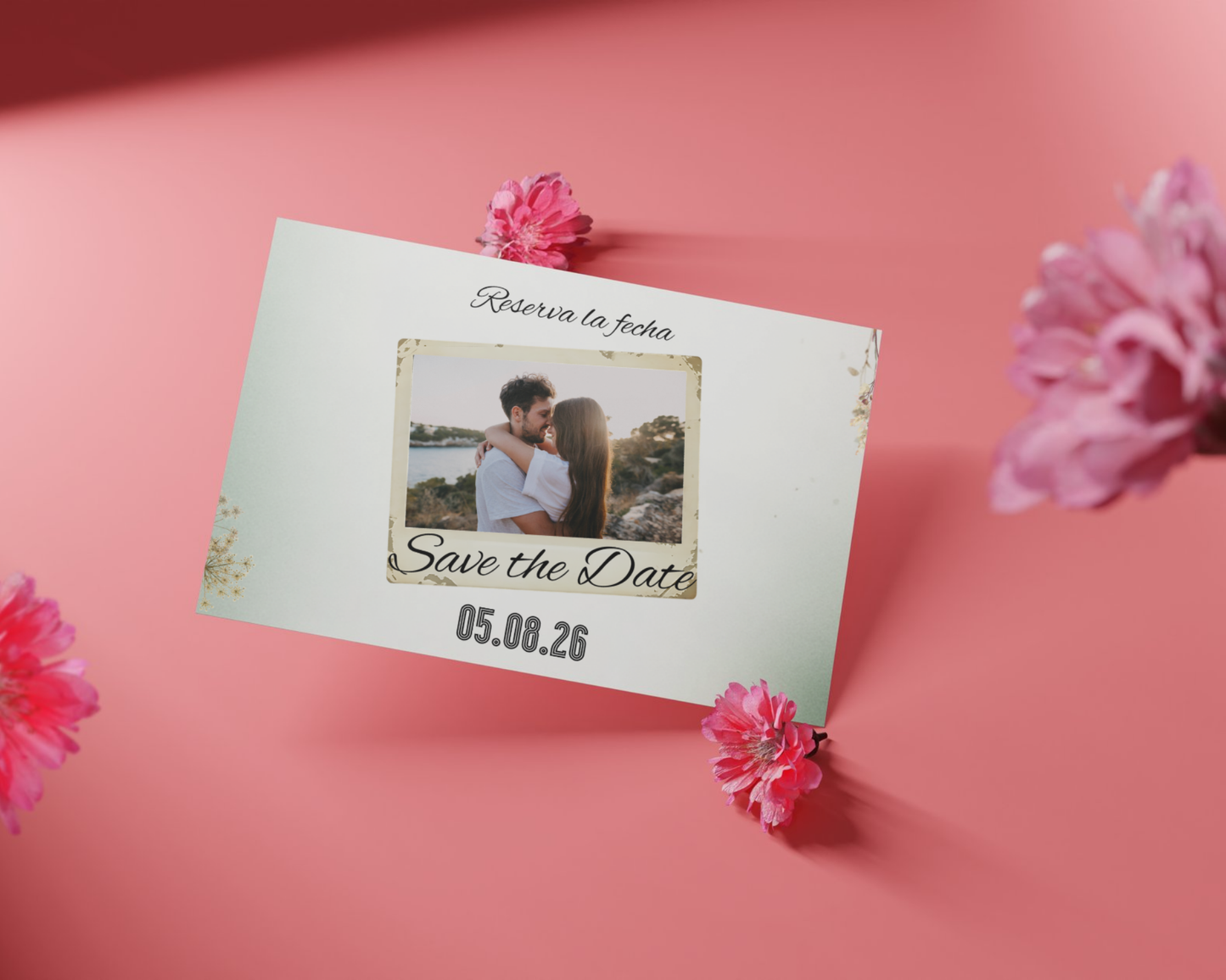 Tarjeta Save the Date A6 Personalizada – Reserva la Fecha con Foto – Diseño Elegante