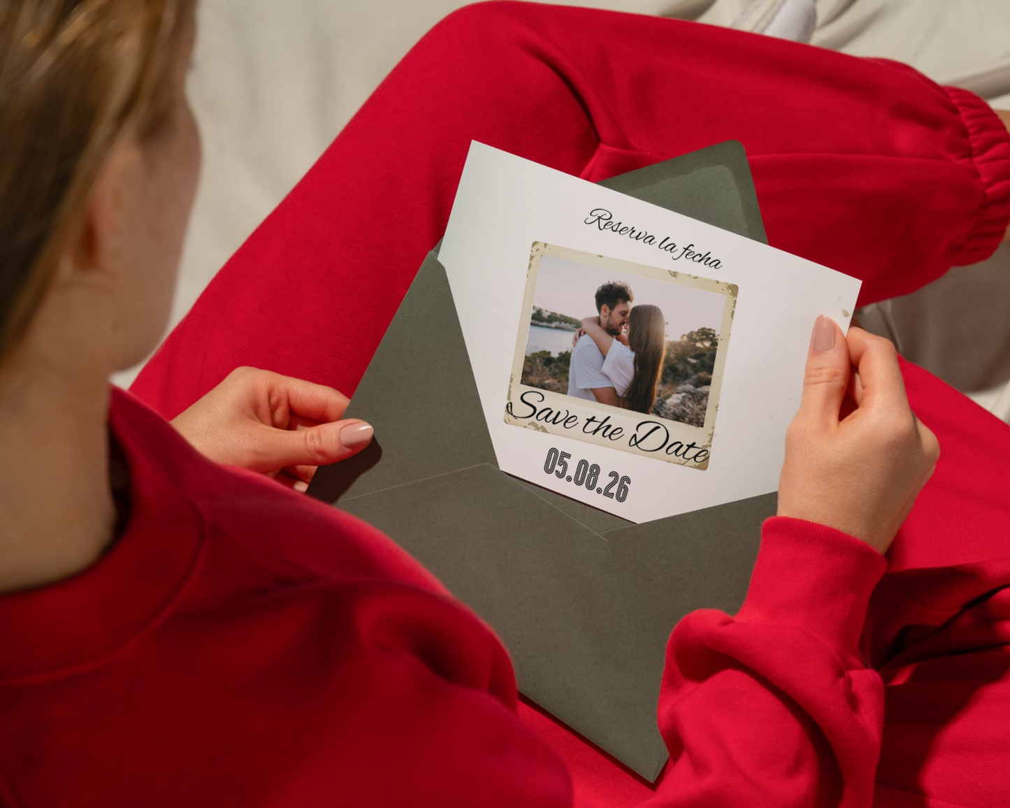 Tarjeta Save the Date A6 Personalizada – Reserva la Fecha con Foto – Diseño Elegante