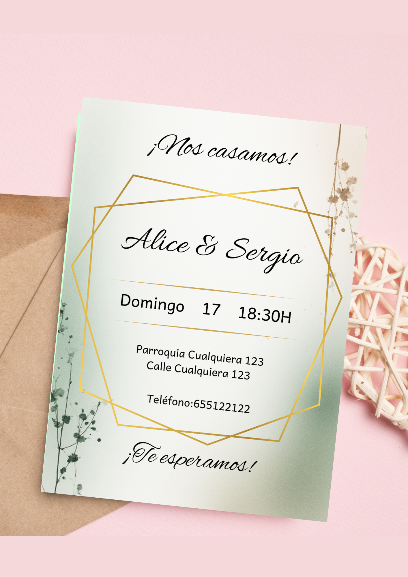 Colección Botánica – Invitaciones de Boda A6 · 4 Diseños Elegantes