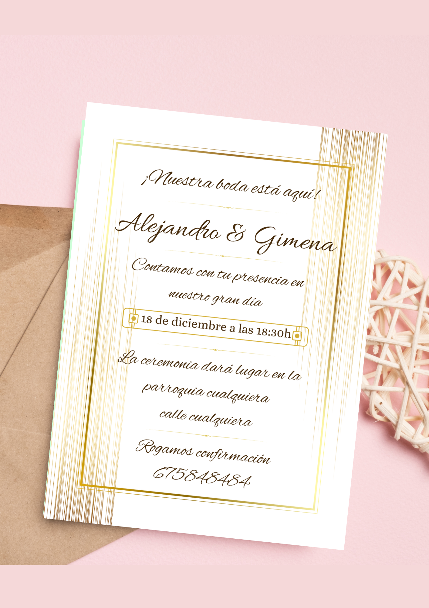 Colección Griega – Invitaciones de Boda A6 · Mármol y Dorado · 4 Diseños Elegantes