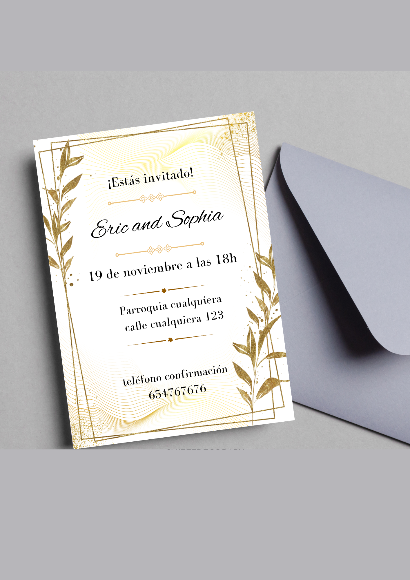 Colección Griega – Invitaciones de Boda A6 · Mármol y Dorado · 4 Diseños Elegantes