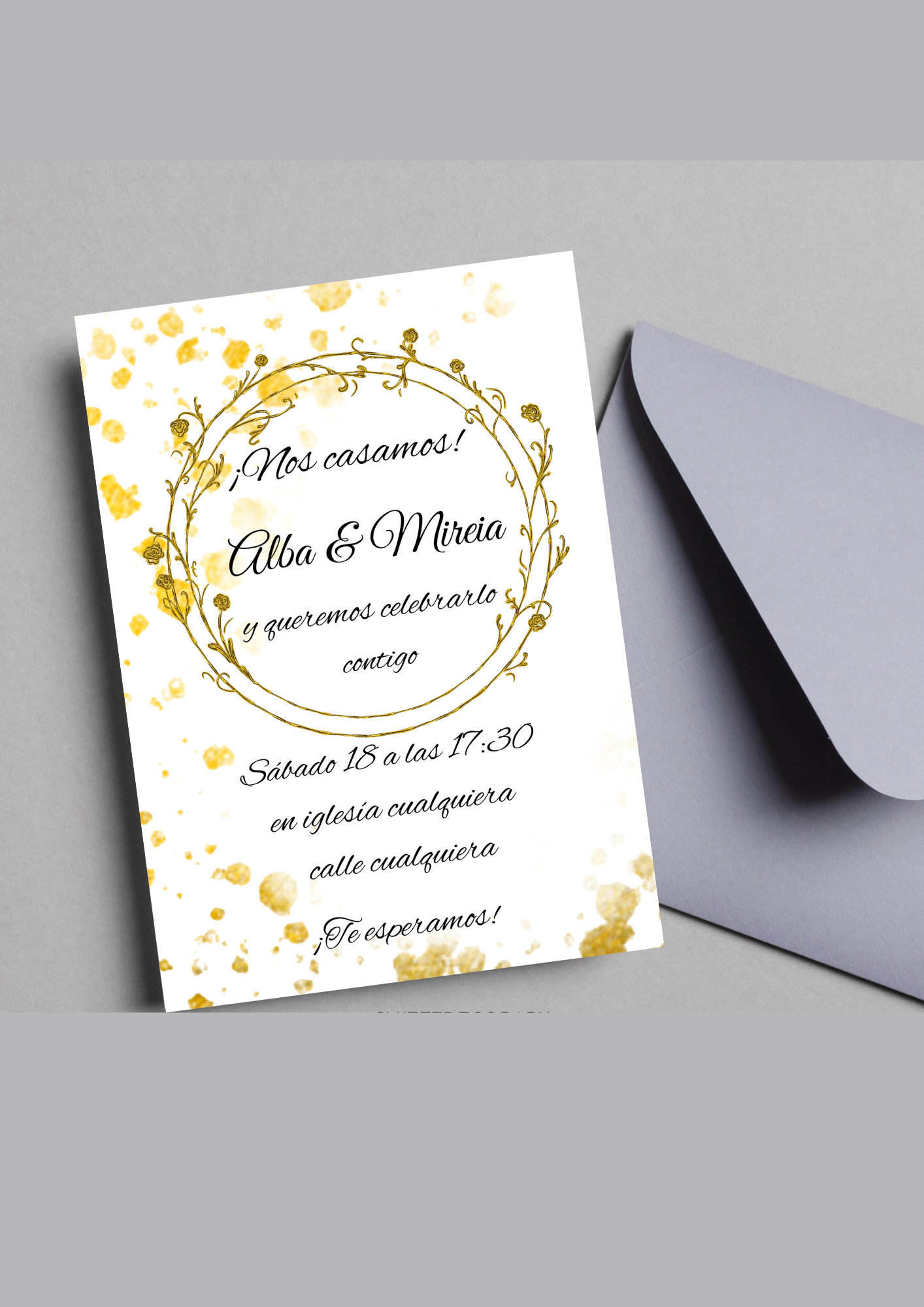 Colección Griega – Invitaciones de Boda A6 · Mármol y Dorado · 4 Diseños Elegantes