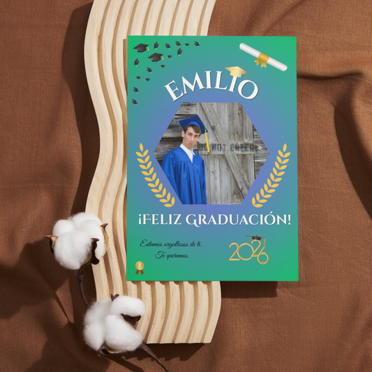 Lámina A4 Personalizada Graduación — Nombre + Foto | Regalo Fin de Curso