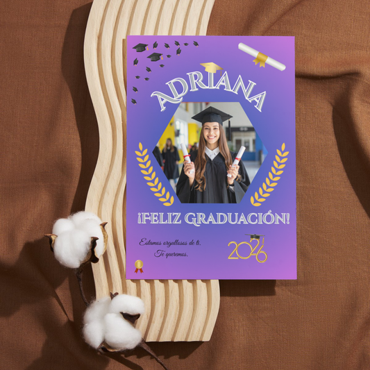Lámina A4 Personalizada Graduación — Nombre + Foto | Regalo Fin de Curso 2026