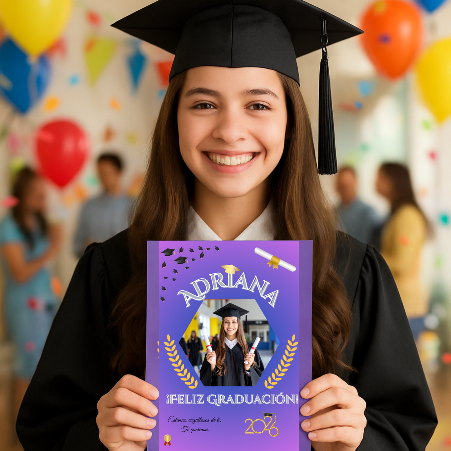 Lámina A4 Personalizada Graduación — Nombre + Foto | Regalo Fin de Curso 2026