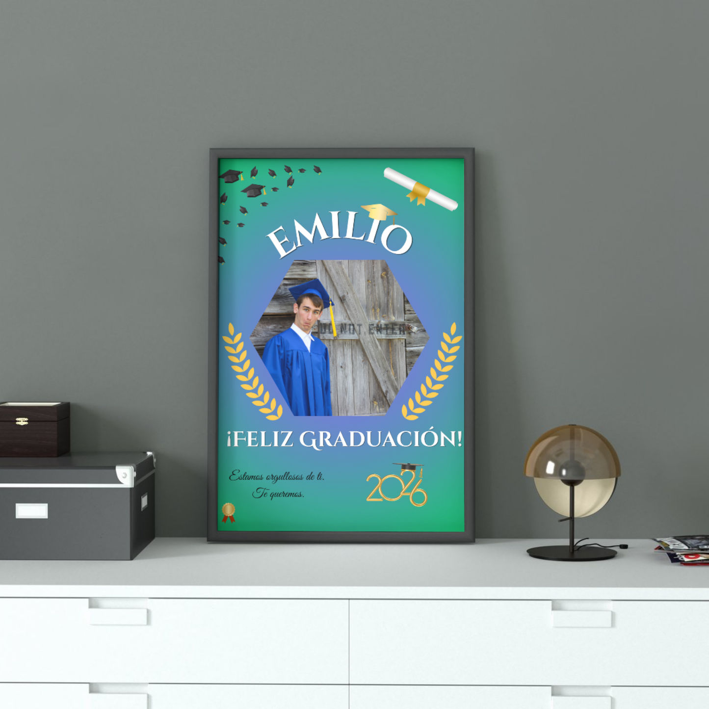 Lámina A4 Personalizada Graduación — Nombre + Foto | Regalo Fin de Curso