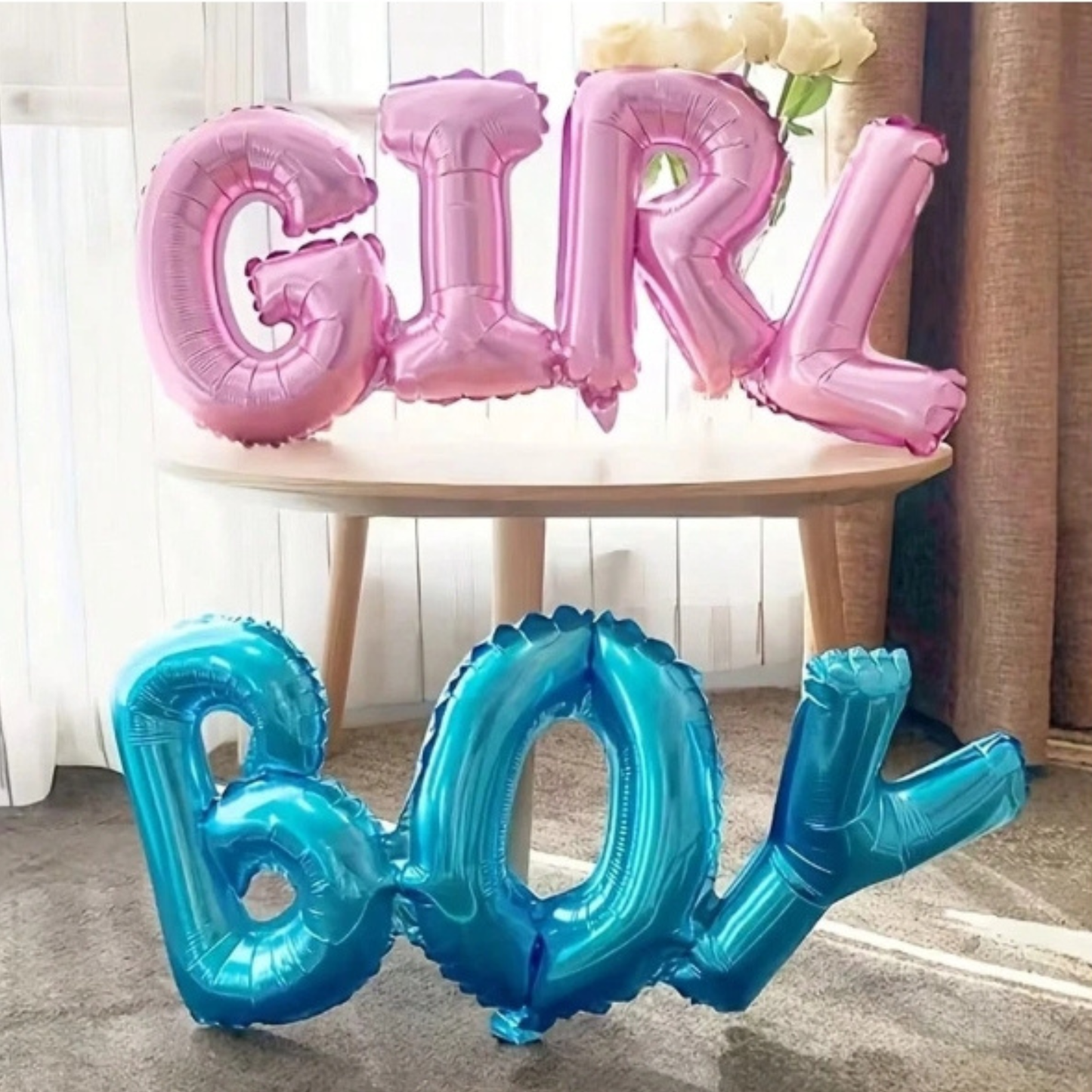 Pack Globos BOY & GIRL | 2 Globos Gigantes | Decoración Gender Reveal & Baby Shower
