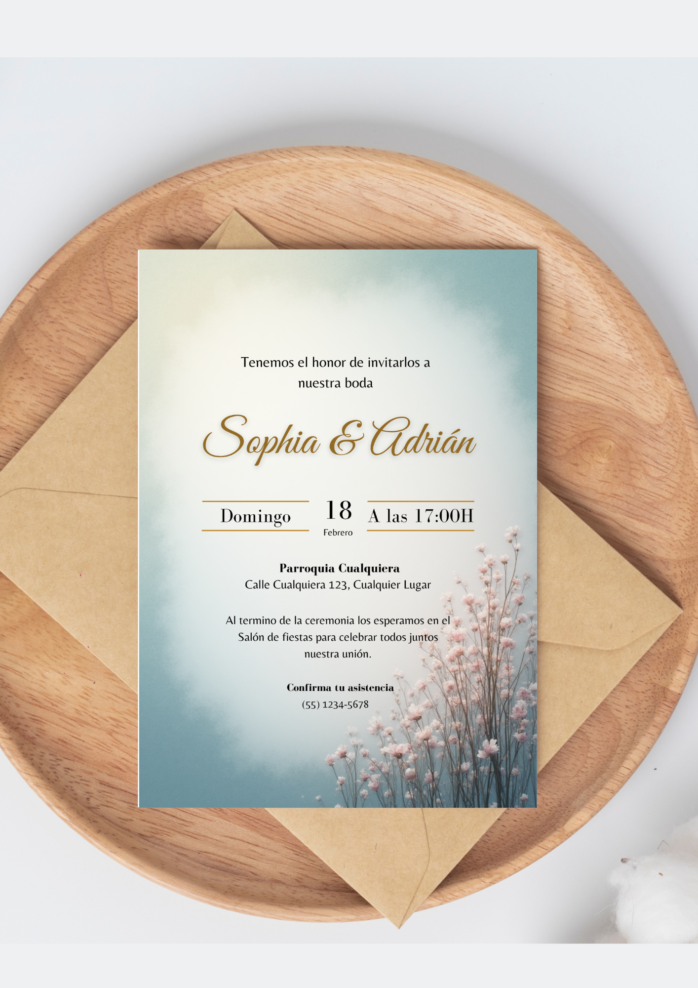 Colección Botánica – Invitaciones de Boda A6 · 4 Diseños Elegantes