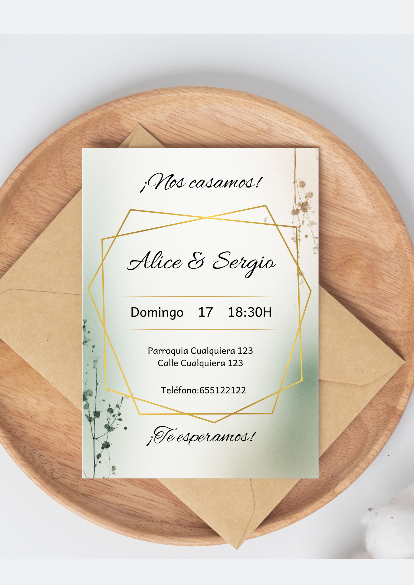 Colección Botánica – Invitaciones de Boda A6 · 4 Diseños Elegantes