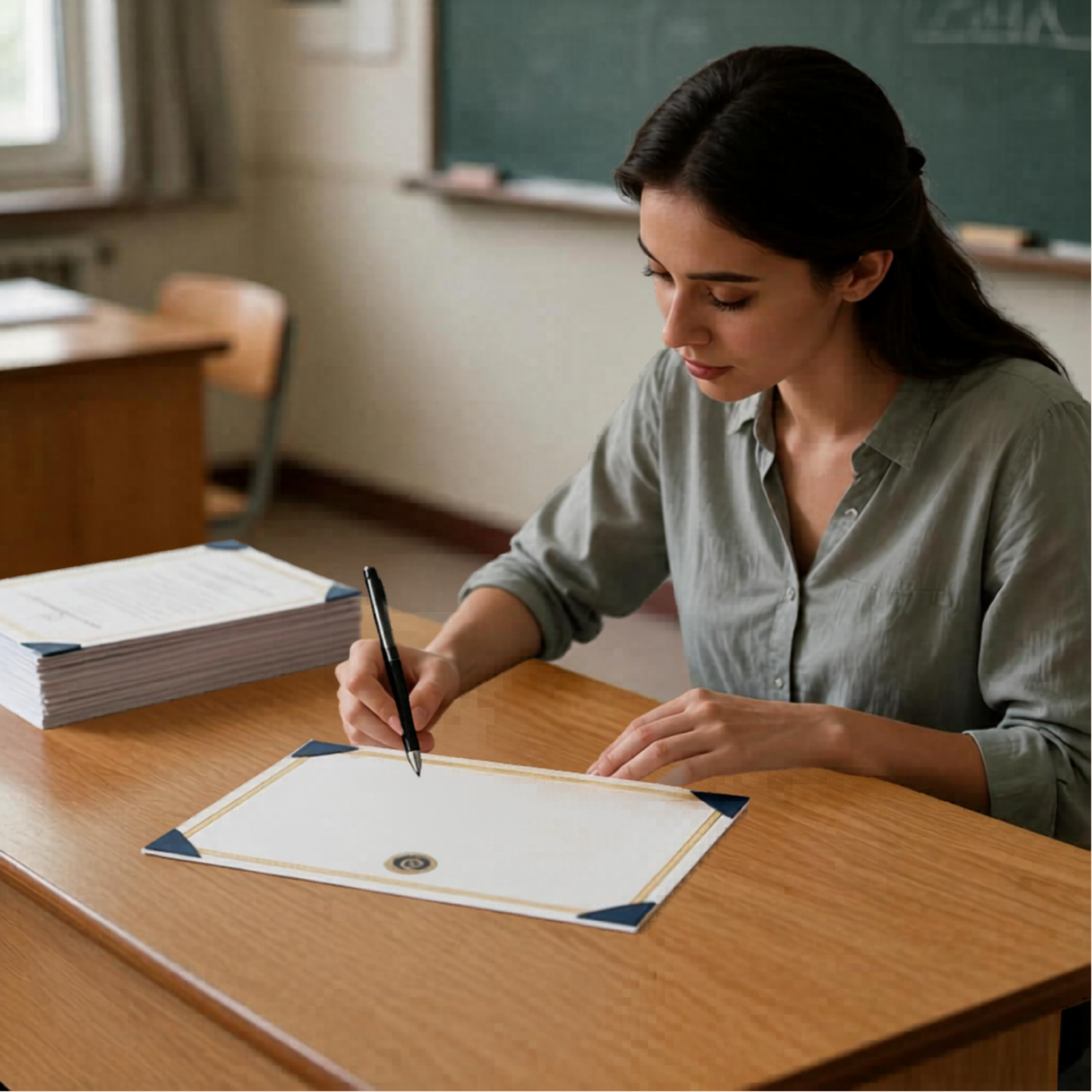 Pack 10 Diplomas en Blanco A4 Horizontal — Certificados para Rellenar | Fin de Curso