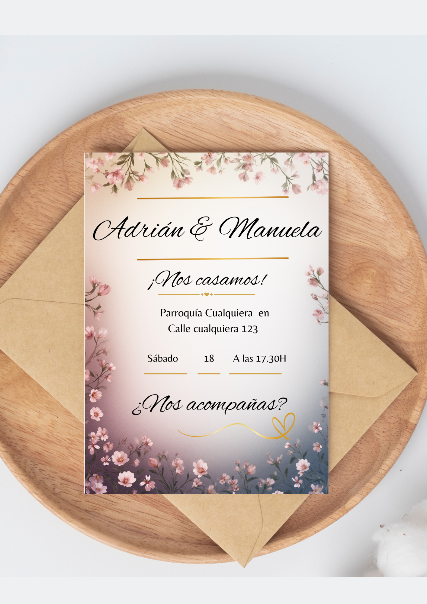 Colección Botánica – Invitaciones de Boda A6 · 4 Diseños Elegantes