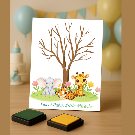 Lámina A4 “Sweet Baby – Little Miracle” + 2 tintas | 300 g/m² | Baby Shower, Bautizo, Cumpleaños