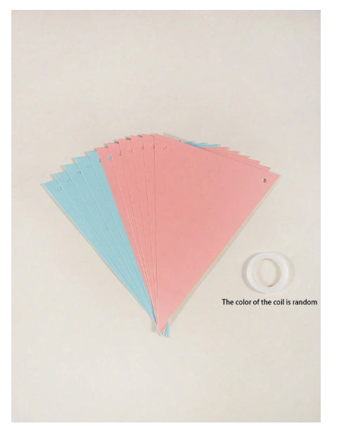 Banderín azul y rosa fiesta revelación de género - Decoración gender reveal party