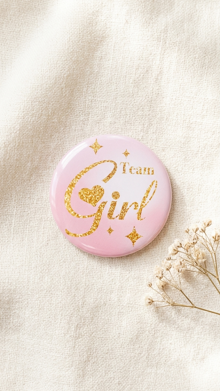 Pins Team Boy & Team Girl | Packs de 10 o 20 | Baby Shower & Gender Reveal